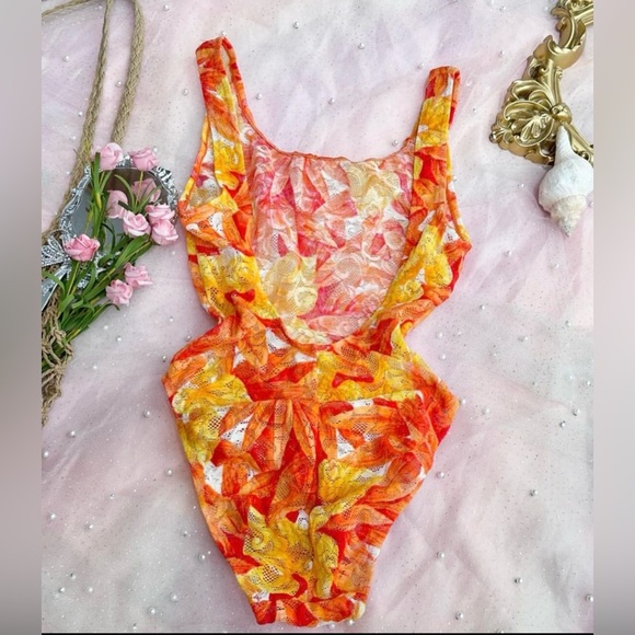 Vibrant Floral One-Piece Swimsuit - Picture 2 of 5